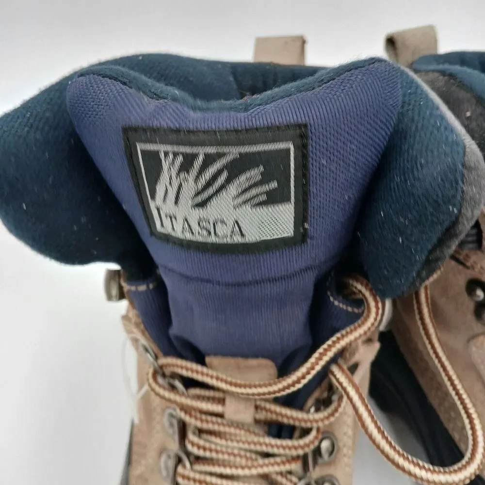 Itasca Ice Breaker Buff Tan Black Snow Winter Boots Leather Lace Up Women Size 7